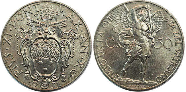 1931 Vatican 50 Centesimi